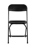 CHIVARI PLASTIC FOLDING CHAIR 10 PACK 650LB WEIGHT - BLACK - Like New