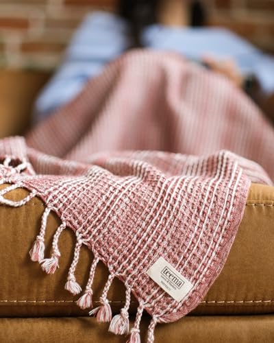 Teema Large Turkish Beach Towel - 100% Turkish Cotton - Sand Free - Fast Drying - Brand New