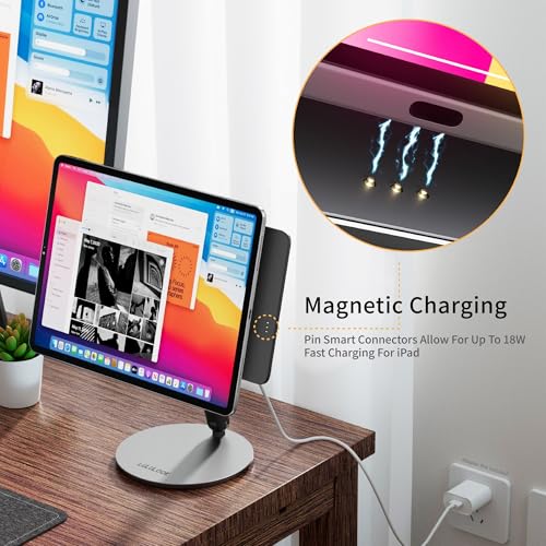 LULULOOK MAGNETIC WIRELESS CHARGING STAND FOR IPAD PRO 13" M4 (2024) - GRAY - Like New