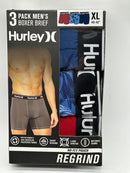 HURLEY REGRIND MAINLINE BOXER BRIEFS 3-PACK LG (36"-38" WAIST) - Multicolor New