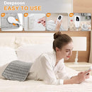 Deepsoon Heating Electric Heating Pad, 24x12 Inch, TK-HP2412N - Light Gray - Like New