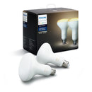 PHILIPS HUE WHITE AMBIANCE BR30 2-PACK 60W EQUIVALENT DIMMABLE LED SMART LIGHT - Like New
