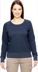 EC4505 Econscious Ladies' Organic/Recycled Heathered Fleece Raglan Pullover New