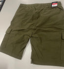 GALAXY MEN’S SUPER FLEX STRETCH CARGO SHORTS - SIZE: M - OLIVE - Brand New