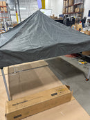 POP UP CANOPIES TENT FOR OUTDOOR EVENTS, PARTLES CAMPING. 6.5 FT X 6.5 FT - GRAY - Like New