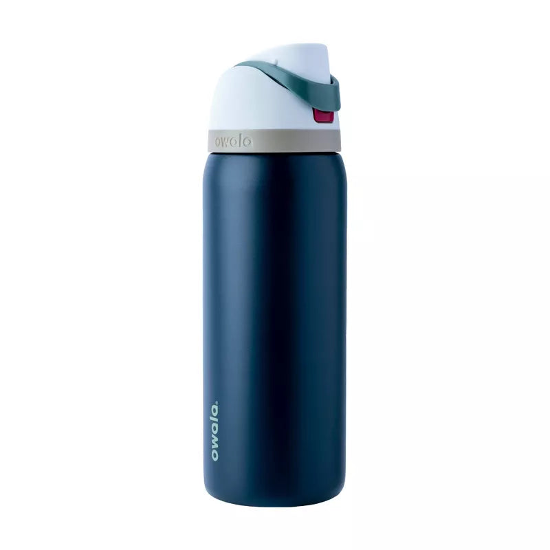 OWALA 32OZ FREESIP STAINLESS STEEL WATER BOTTLE - NAVY NIGHTS - Like New