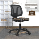 TTD TIANTIANDA ARMLESS SWIVEL MESH COMPUTER OFFICE DESK CHAIR - BLACK - Like New