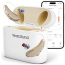 YEASOUND OTC HEARING AIDS, RIC700 PLUS BLUETOOTH CALL ENABLED FOR IOS - GOLD - Like New