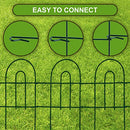 Umien Decorative Garden Fence Boarder 13 Pack 18in H x 20ft L Rustproof - BLACK - Brand New