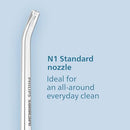 PHILIPS SONICARE FLOSSER 1000 N1 STANDARD & N2 COMFORT NOZZLES CLEAR HX3072/00 - Brand New