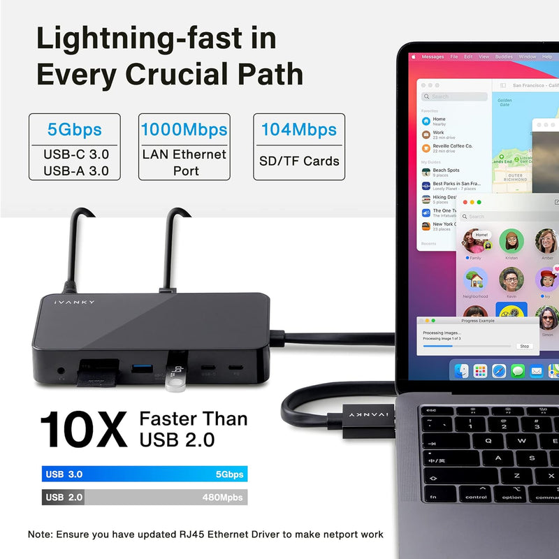 iVANKY FusionDock 1 MacBook Pro Docking Station with 150W Power Adapter - BLACK - Like New