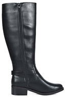 TOETOS Women's Mirran Black Knee High Riding Boots Wide Calf Size 11 M - Like New