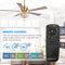 PARROT UNCLE 52" GANGA MODERN DOWNROD MOUNT REVERSIBLE CRYSTAL CEILING FAN, GOLD - Like New