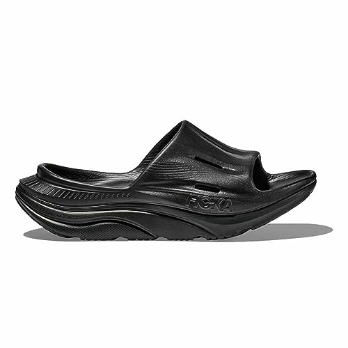 HOKA UNISEX-ADULT ORA RECOVERY SLIDE 3 SANDAL MEN 6 WOMEN 8 BLACK - Brand New