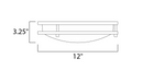 MAXIM LINEAR 12" WIDE LED CEILING LIGHT - SATIN NICKEL - Like New