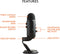 Logitech A00121 for Creators Blue Yeti USB Microphone 988-000100 - Blackout Like New