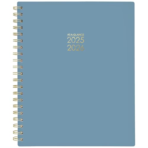 AT-A-GLANCE HARMONY ACADEMIC WEEKLY MONTHLY PLANNER 8 1/2" X 11" - RETRO BLUE - Brand New