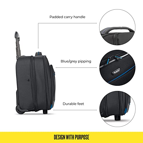 SOLO NEW YORK ACTIVE ROLLING OVERNIGHT TRAVEL LAPTOP BAG, FITS 16" - BLACK - Brand New