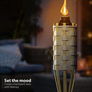 Matney Bamboo Torches for Outside Mosquitos Repellent - XL 60" (8 Pack) Brown - Like New