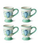 CERTIFIED INTERNATIONAL SEA GLASS CERAMIC MUGS, SET OF 4 - SEA GLASS - Like New