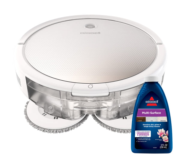 BISSELL SPINWAVE PET ROBOT 2-IN-1 WET MOP AND DRY - WHITE - Like New