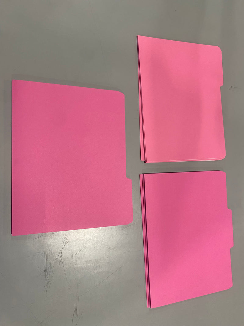 OFFICE DEPOT 2-TONE FILE FOLDERS, 1/3 CUT, LETTER SIZE, PACK OF 24 - PINK - Like New