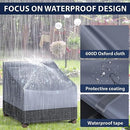 FEZOSY OUTDOOR FURNITURE COVER PATIO 2-PACK - GRAY BLACK - Brand New