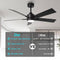IHOMEADORE CEILING FANS LIGHTS REMOTE 48" F3147BK110V - BLACK - Like New