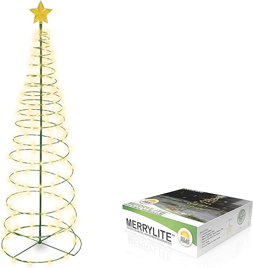 Touch of Eco Merrylite Solar LED Metal Tree TOE372 200 COLOR: Warm White Lights Like New