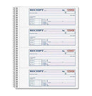 ADAMS MONEY AND RENT RECEIPT BOOK 2-PARTS RECEIPTS 7-5/8" X 11" - WHITE/CANARY - Brand New