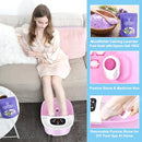 MOODRELISH FOOT SPA BATH Massager HEAT BUBBLES VIBRATION Massage - PINK - Like New