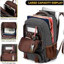 TZOWLA CANVAS LAPTOP BACKPACK BAG FITS UP TO 15.6" - DARK GREY - Brand New