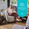 HOMEDICS SHIATSU MASSAGE CUSHION HEAT DEEP-KNEADING - BLACK/GRAY - Like New