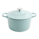 MARTHA STEWART GATWICK 7 QT ENAMEL CAST IRON DUTCH OVEN POT W LID - MARTHA BLUE - Like New