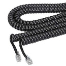 SOFTALK 42261 COILED PHONE CORD PLUG/PLUG 25 FT - BLACK - Like New