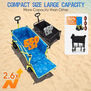 OLDBAHAMABAY 300LBS EXTRA LONG 49" L BEACH WAGON BIGWHEELS - ANIMAL PRINET - Like New