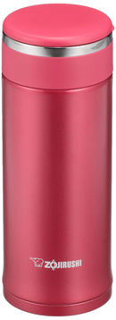 ZOJIRUSHI SM-JE36-RC WATER BOTTLE, 12.2 FL OZ (0.36 L) - CLEAR RED - Brand New