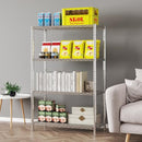 EZPEAKS Chrome 4-Shelf Shelving Unit with Shelf Liners Set 30W x 14D x 47H - Brand New
