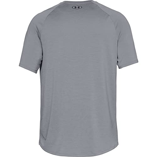 1328190 UNDER ARMOUR Mens Tech 2.0 VNeck T Shirt Steel Black XL - Brand New