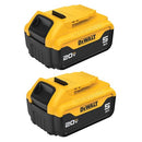 DEWALT 20V MAX 5 AH LITHIUM ION BATTERY 2-PACK DCB205-2 - Yellow/Black - Like New