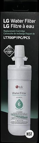 LG LT700P 6 MONTHS 200 GALLON REFRIGERATOR WATER FILTER NSF42 NSF53 - WHITE - Like New