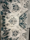 KATHY IRELAND HOME FANNEL PRINTED AREA RUG 4FT BY 6FT - BLUE/IVORY - Like New