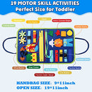 Guolely Busy Board Montessori Toy Activity Developing Sensory Board - Blue - Like New