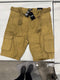 BLU ROCK NEW YORK BELTED CARGO SHORTS - SIZE: MEN 40 - DARK KHAKI - Brand New