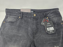 STONE MEN'S CASUAL FLEX STRETCH SLIM STRAIGHT JEANS SIZE: MEN 32X31 - JET BLACK - Brand New