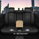 HUANGXIN 5Pcs Full Coverage Leather Car Seat Covers with Headrests Airbag - Brand New