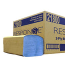 RESPONSE BLUE WINDSHIELD TOWEL 2 PLY 9.25X10.25 168/PK 12 PK/CS - Brand New