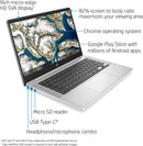 HP Chromebook 14"HD N4000 4 32GB eMMC Mineral Silver 14a-na0010nr Like New
