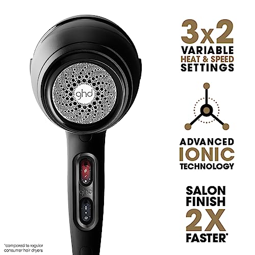 GHD AIR HAIR DRYER — 1600W PROFESSIONAL BLOW DRYER, SALON STRENGTH -- BLACK - Like New