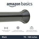 Amazon Basics No Drilling Spring Tension Curtain Rod Width 78-108" B073V44H23 - Brand New